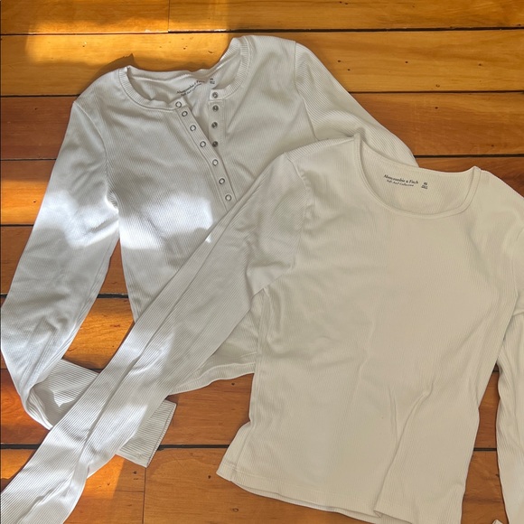 Abercrombie & Fitch Tops - Women's White Long Sleeve Tops Bundle